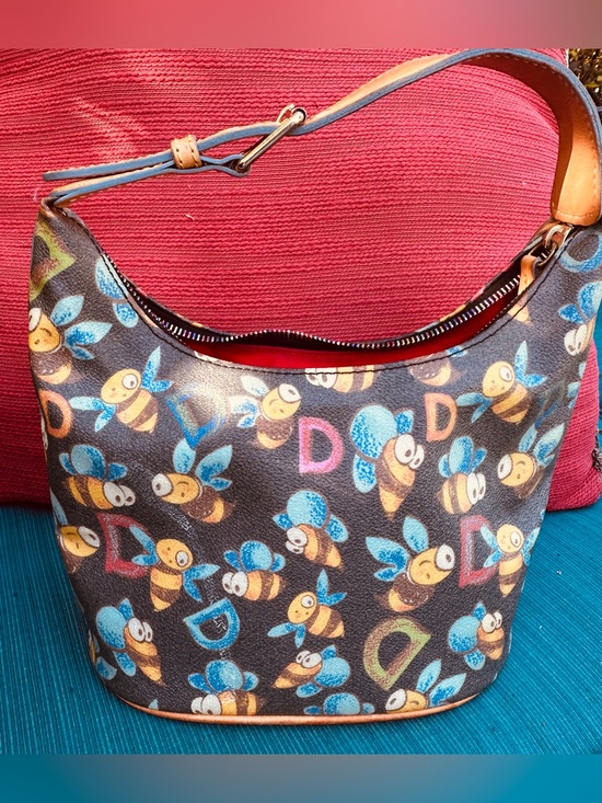 Dooney & Bourke Handbags - Rare Dooney & Bourke Bee Monogram Bucket Bag - Multicolor
